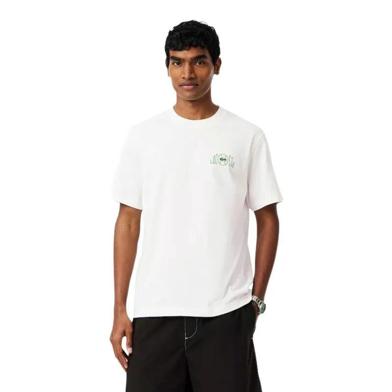 Мужская футболка с коротким рукавом TEE-SHIRT Lacoste, Weiss — фото 3