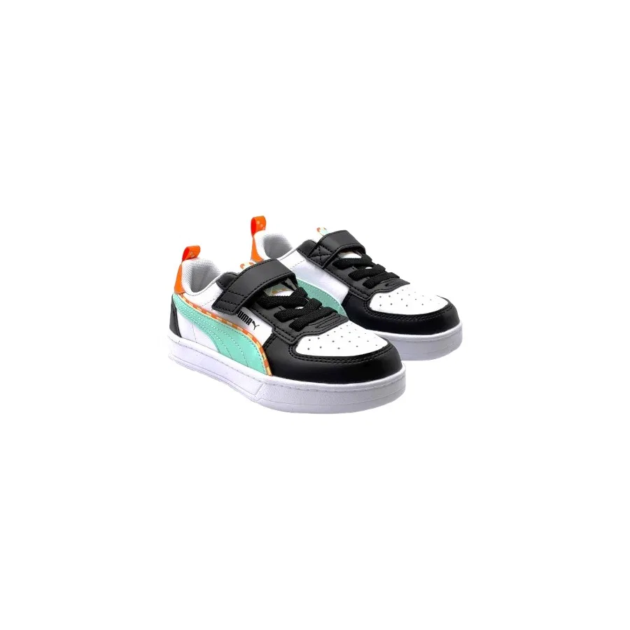 Детские спортивные кроссовки на липучках Caven 2.0 Playdate Ac+Pc Puma, Черно-зеленый