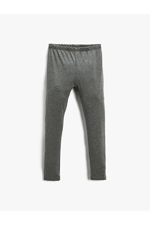 Детские леггинсы для девочек хлопковые Slim fit Koton, Anthracite/931