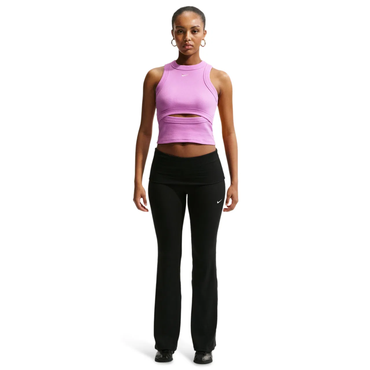 Топ для женщин Chill Knit Rib Nike, цвет Light Magenta/Sail — фото 3