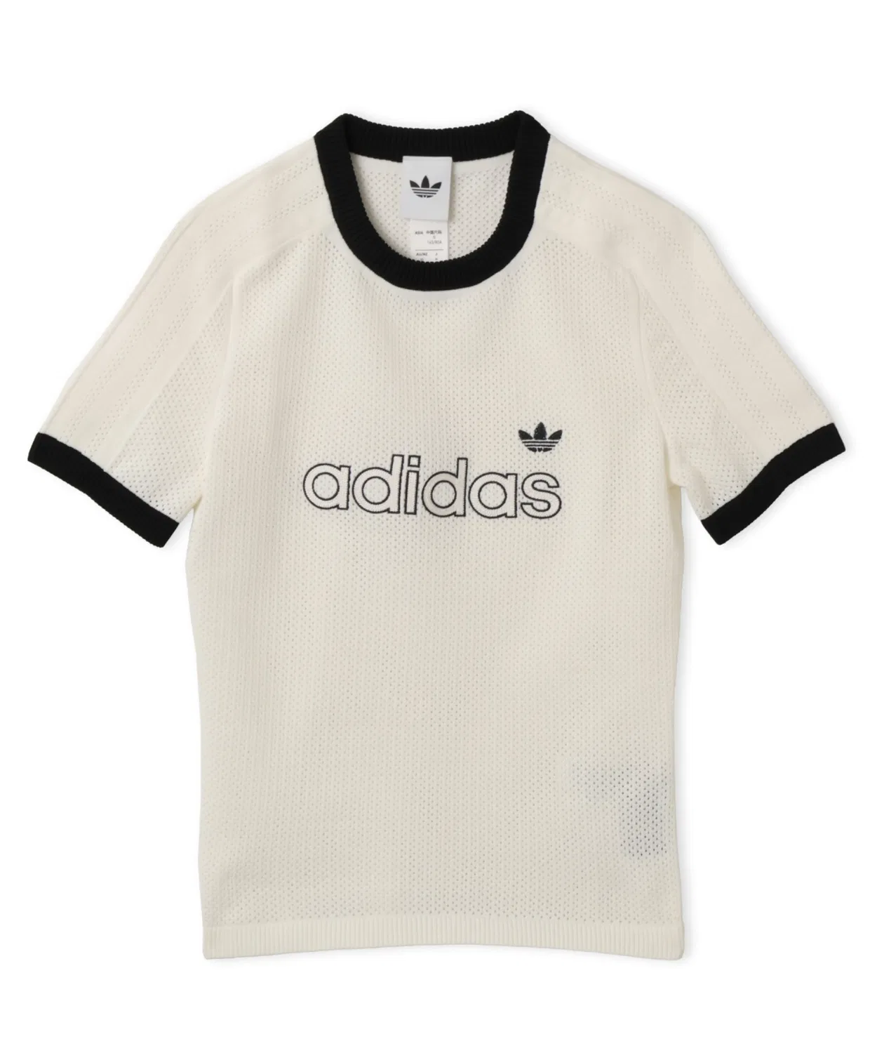 Женская футболка с коротким рукавом из полиэстера Mesh Cali Adidas, Белая — фото 4