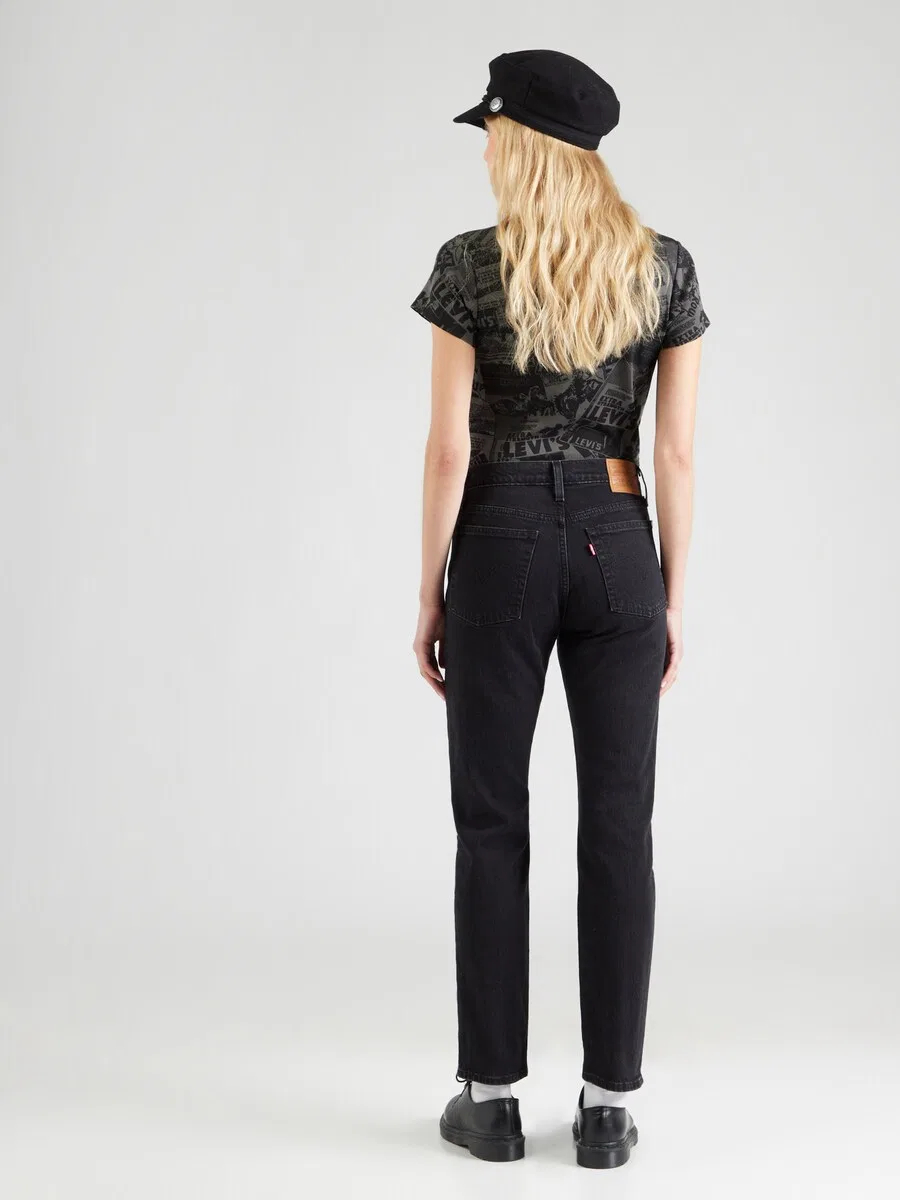 Джинсы LEVI'S Regular 'WEDGIE SLIM' из черного денима — фото 4