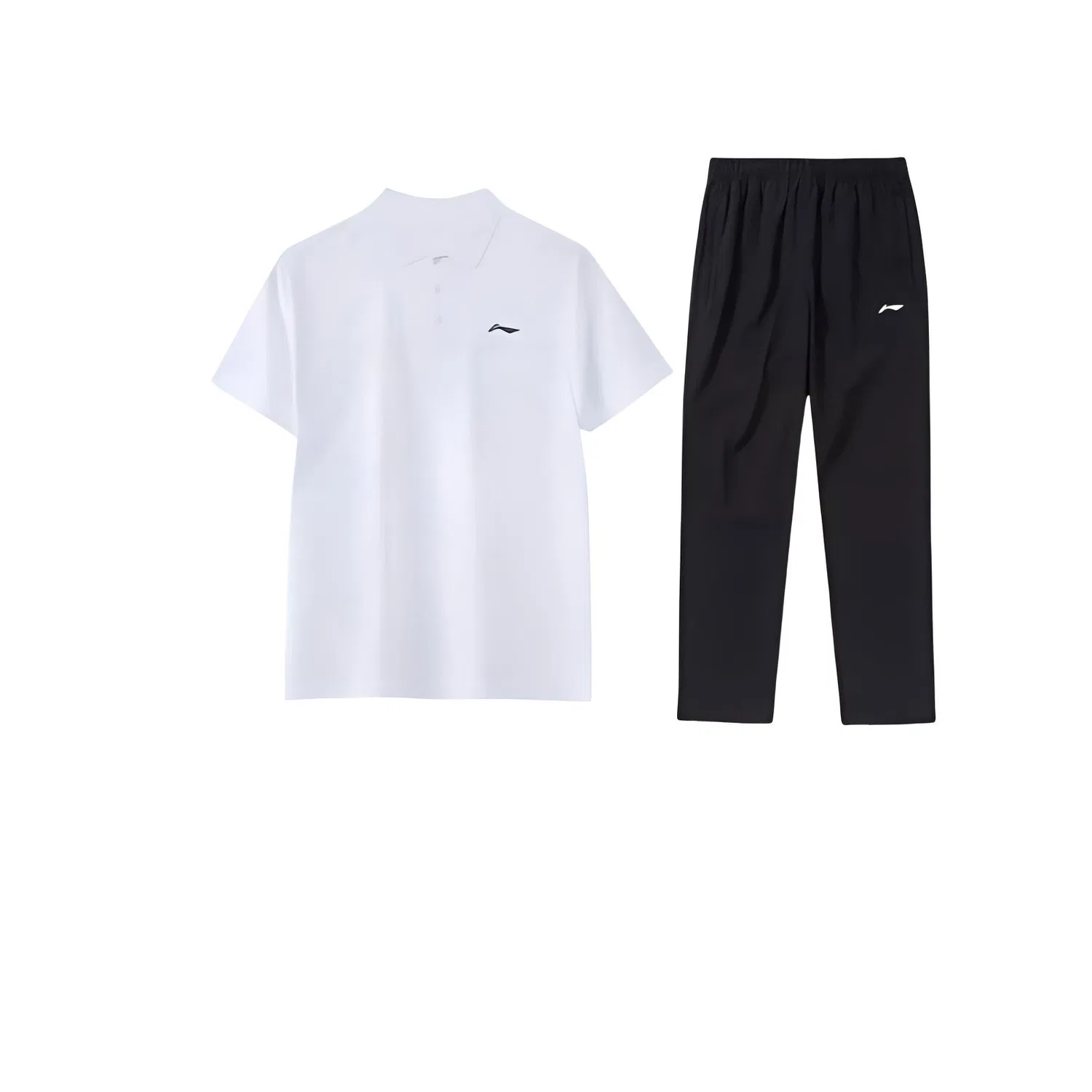 Детский спортивный комплект с принтом Li-Ning, Белый/Черный