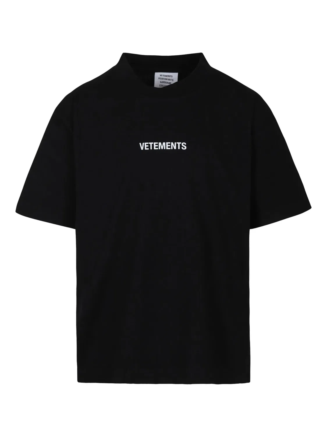 VETEMENTS Черная футболка с логотипом