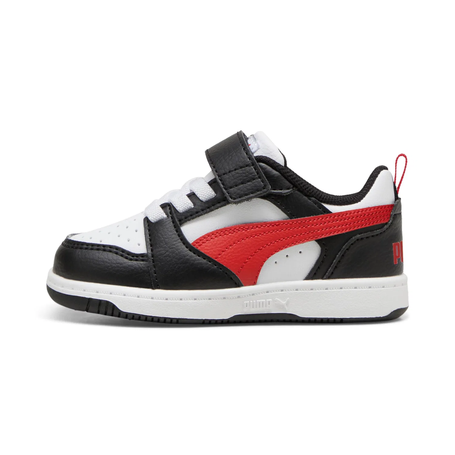 Детские кроссовки с низким силуэтом Rebound v6 Low PUMA, PUMA White-For All Time Red-PUMA Black — фото 2