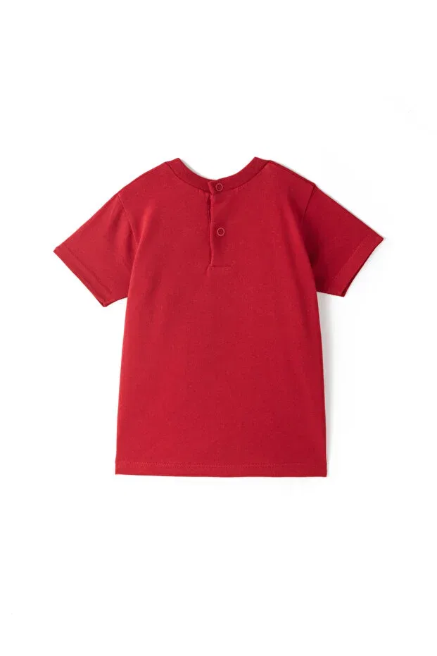 Детская футболка для мальчиков с коротким рукавом Galatasaray 5 star baby t-shirt Gsstore, Red — фото 2