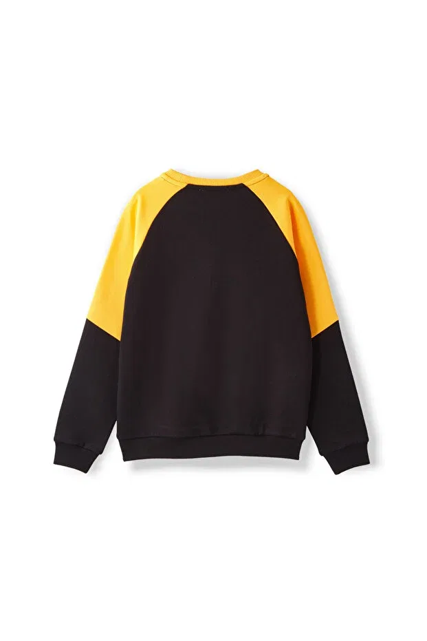 Детское худи для девочек с принтом Galatasaray Kids Sweatshirt C252077 Gsstore, Yellow/Black — фото 2