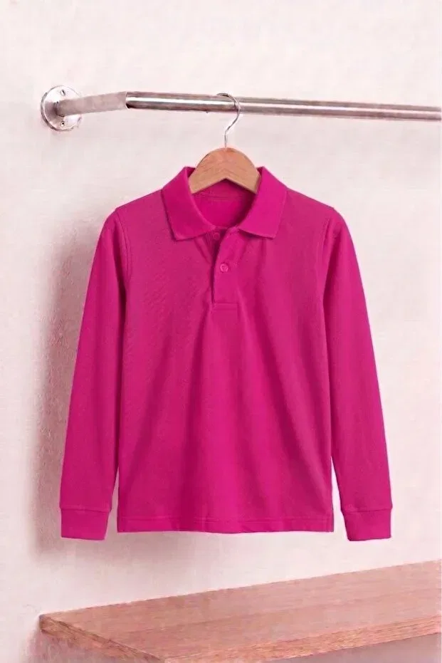 Детская футболка для девочек с длинным рукавом поло Nacar Store, Fuchsia