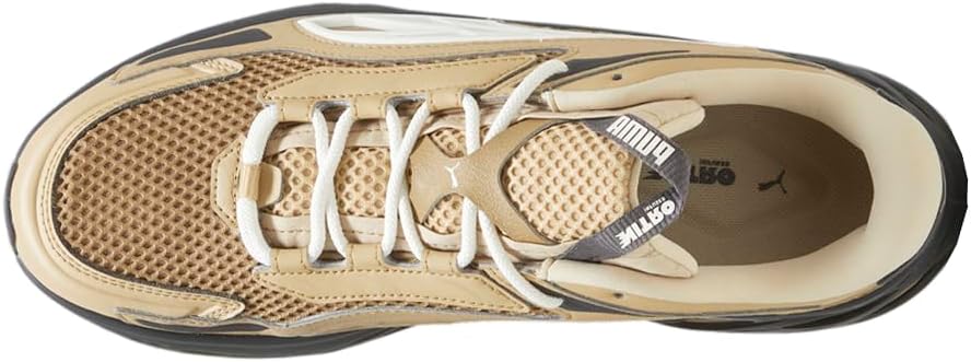 Мужские кроссовки PUMA Exotek Nitro с шнуровкой, повседневные - бежевые — фото 4