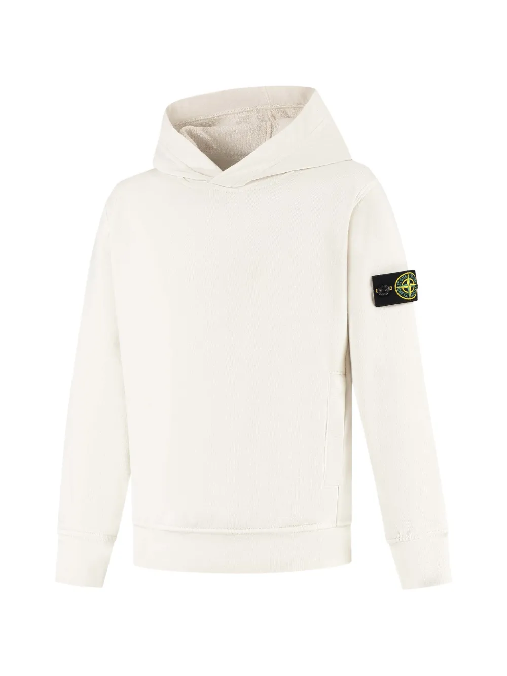 Худи с нашивкой-логотипом Stone Island Junior, бежевый — фото 2