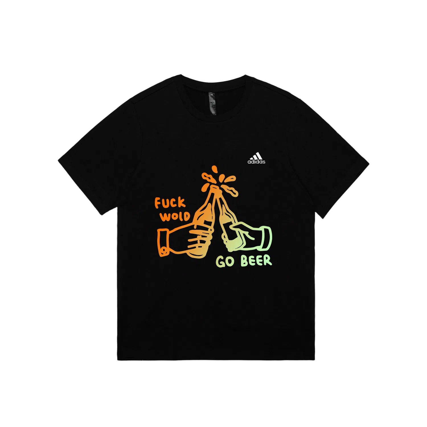 Женское хлопковое футболка с коротким рукавом MUST HAVES Adidas, Black