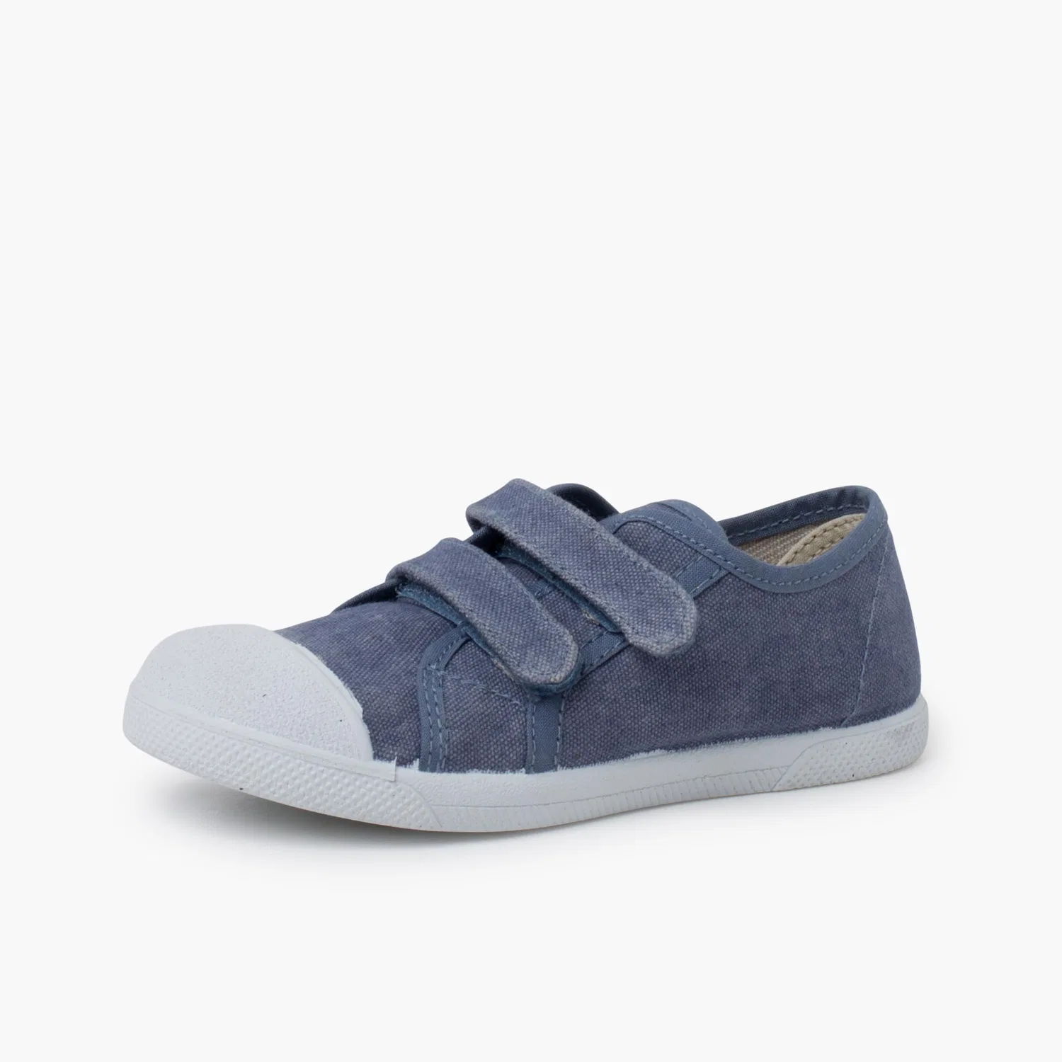 Детские кеды из эко-канвы с липучкой Pisamonas Morbide Sneakers Eco Canvas Chiusura A Strappo Pisamonas, Dark Blue — фото 2