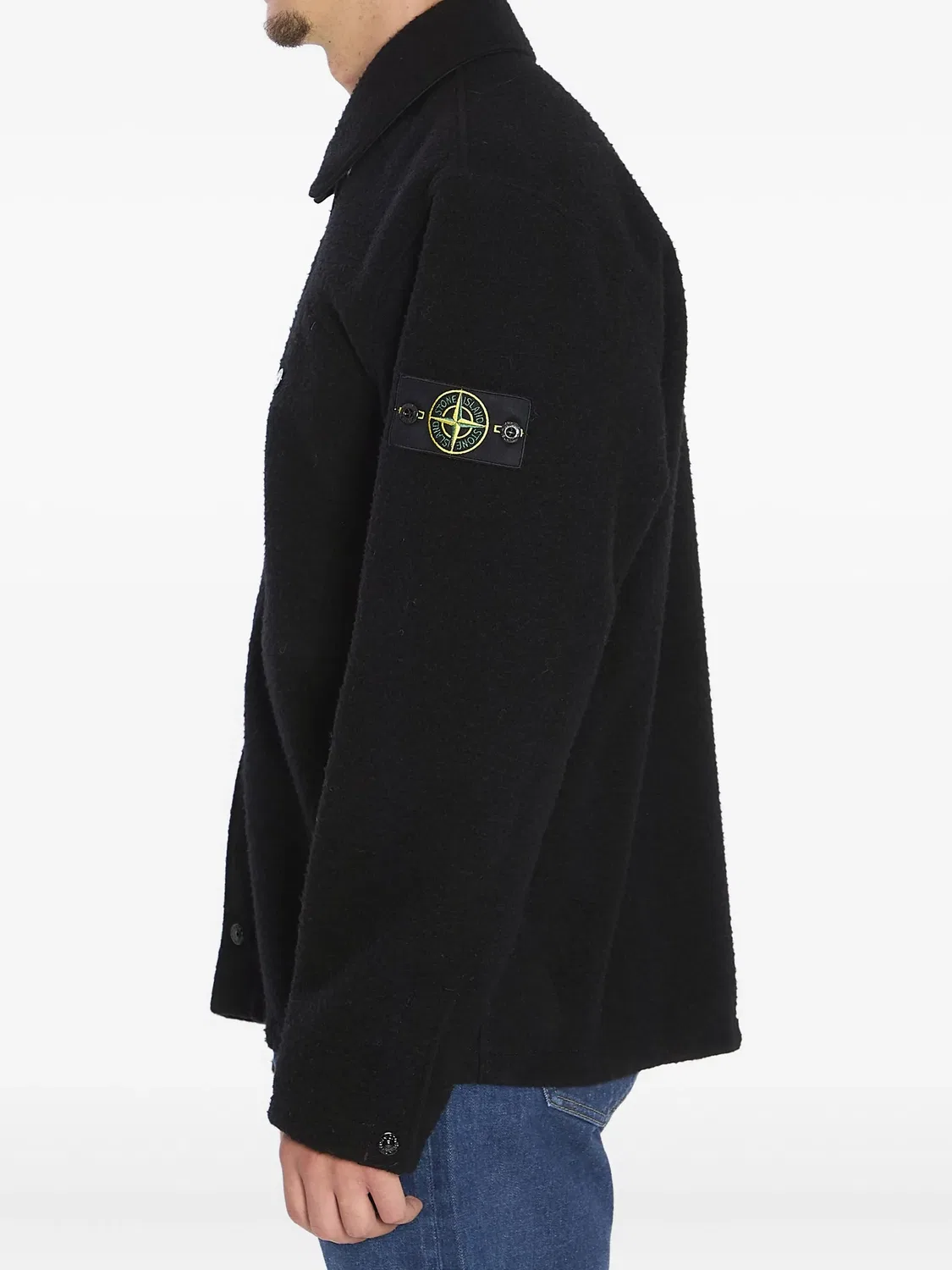 Черная рубашка с длинными рукавами Stone Island, черный — фото 2