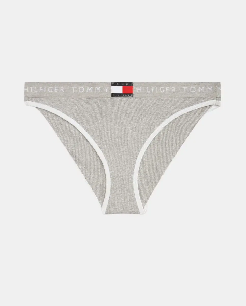Женские трусы из хлопка с микроканале Tommy Hilfiger, Gris — фото 4