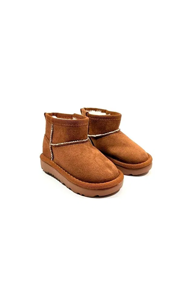 Детские ботинки для девочек с мехом Epona, Brown