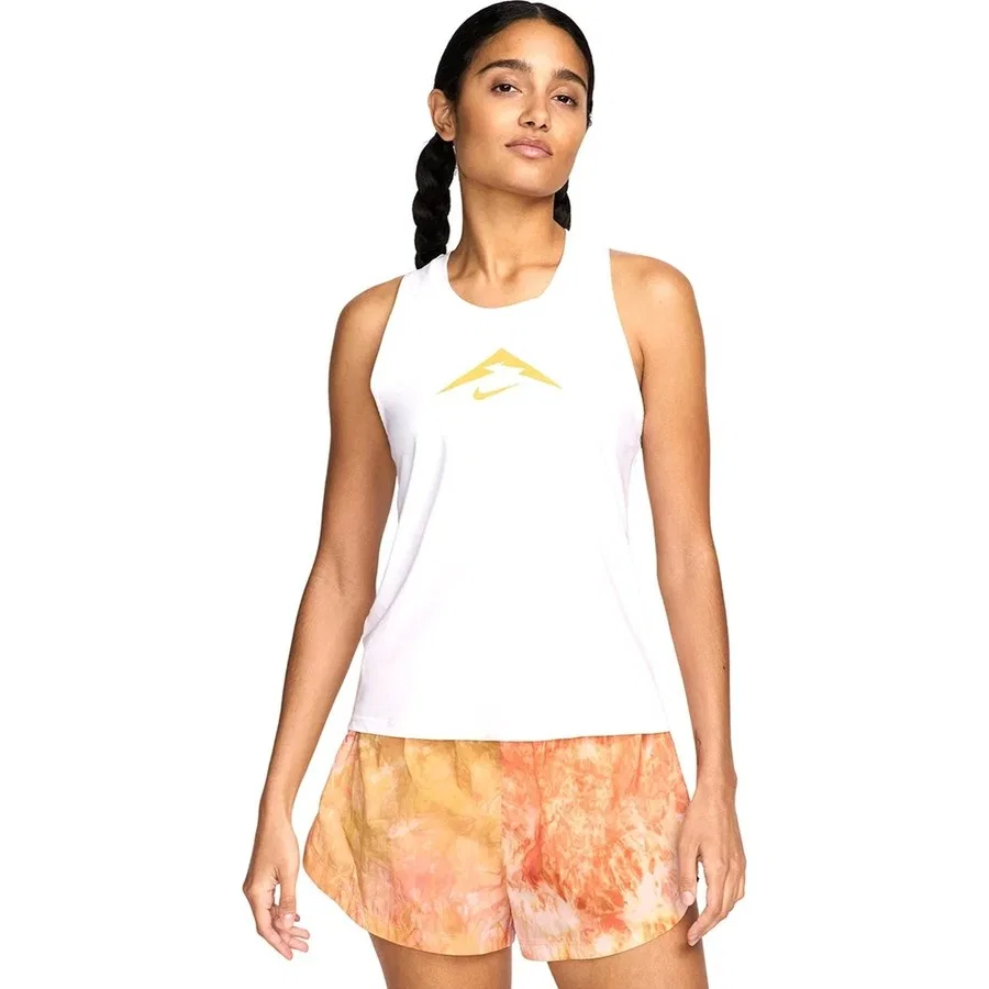 Женский топ для бега Dri-FIT Trail Graphic Nike, Белый — фото 4