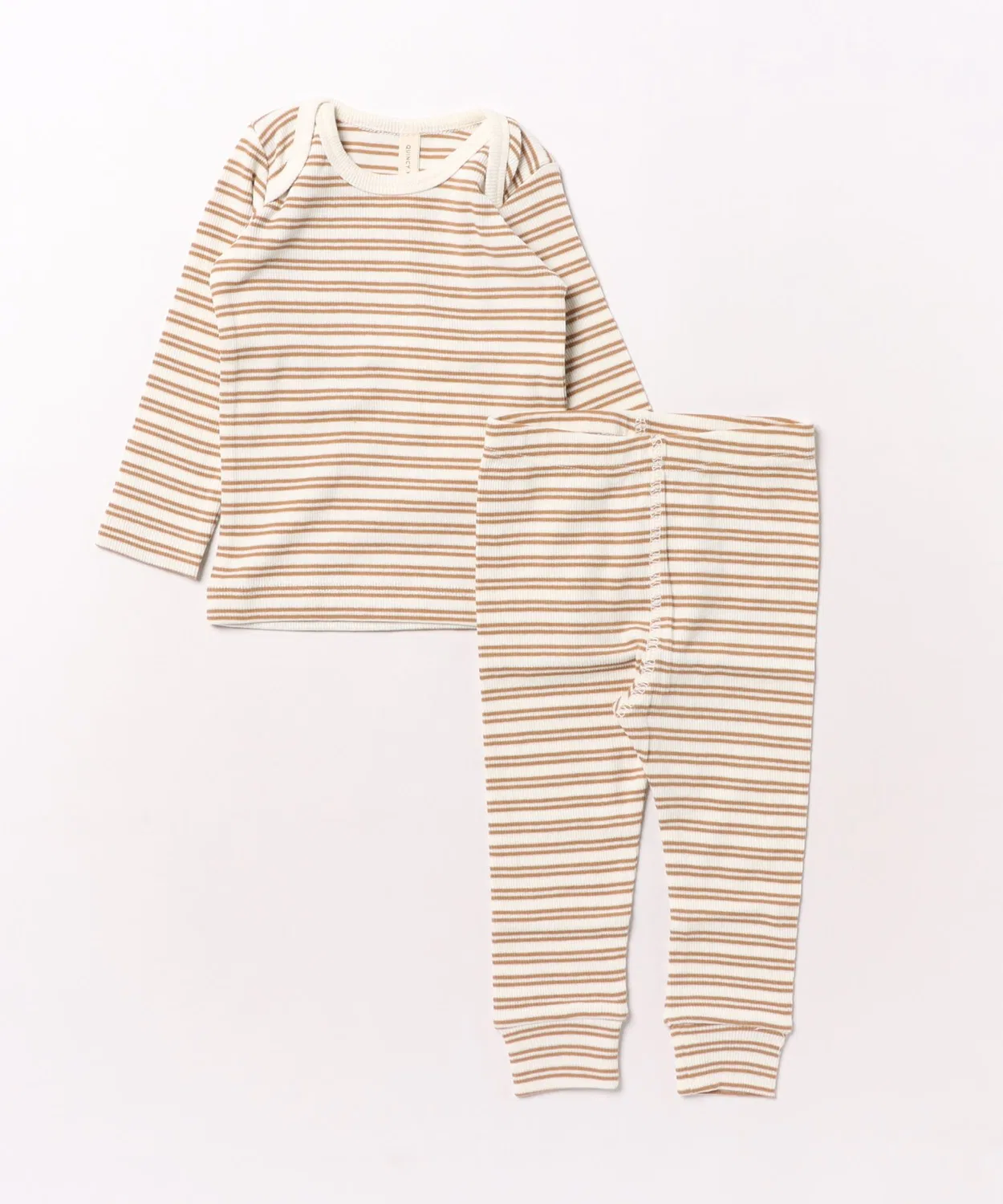 Детский комплект из лонгслива и леггинсов с длинным рукавом Golden Stripe ARCHIVER, White/Brown