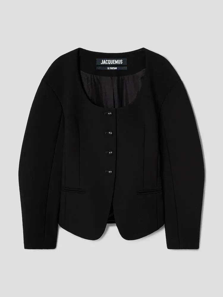 Жакет овальный силуэт La Veste Cardigan Ovalo JACQUEMUS, Black