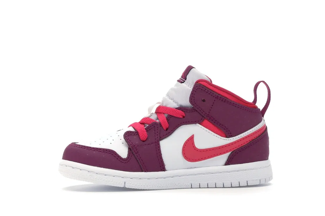 Детские кроссовки Lifestyle Jordan 1 Mid Jordan, True Berry/Rush Pink-White — фото 3