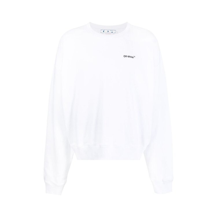 

Толстовка Off-White Caravaggio Arrow Over Crewneck 'White/Black', белый