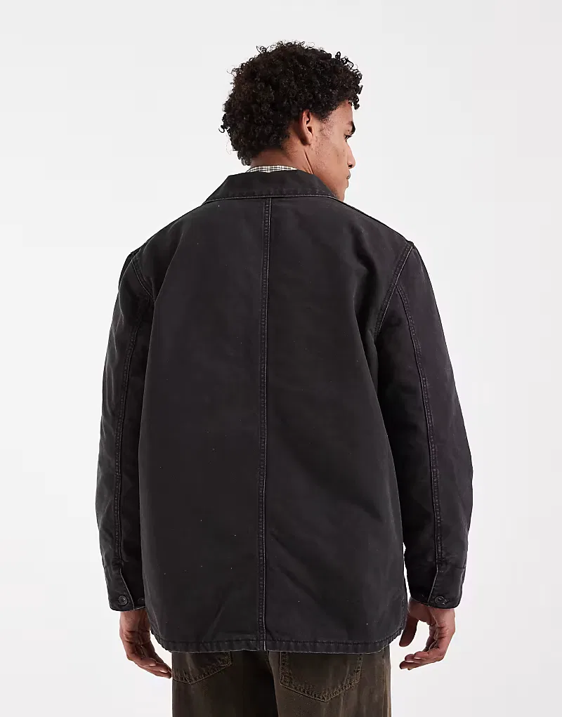 Рабочая куртка Levi's Workwear Berkley из денима, выстиранного, черный — фото 4