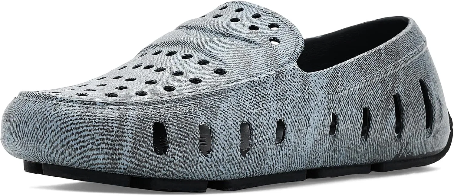 Детские туфли-лоферы для мальчиков с принтом Prodigy Driver Floafers, Black Denim