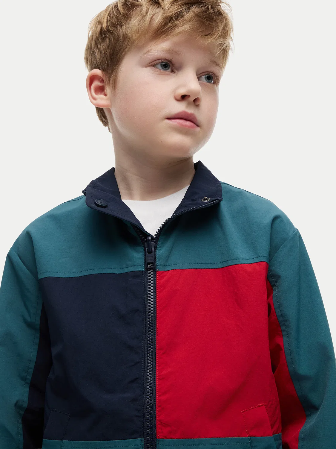 Демисезонная куртка стандартного кроя для мальчика Flag Tommy Hilfiger, темно-синий — фото 4