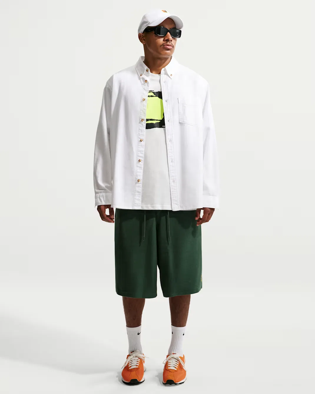 Мужские шорты из французской махровой ткани Nike Club Rules, Fir/Volt/Black/Fir