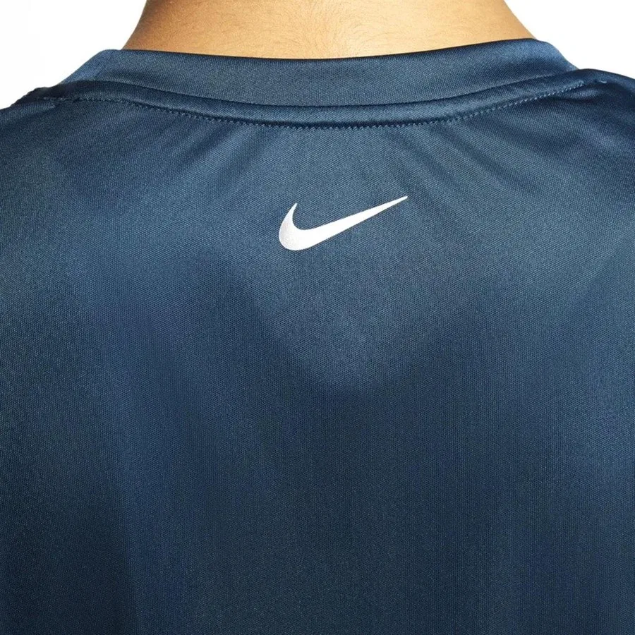 Женская футболка с коротким рукавом и сетчатыми вставками Nike, Синий — фото 3