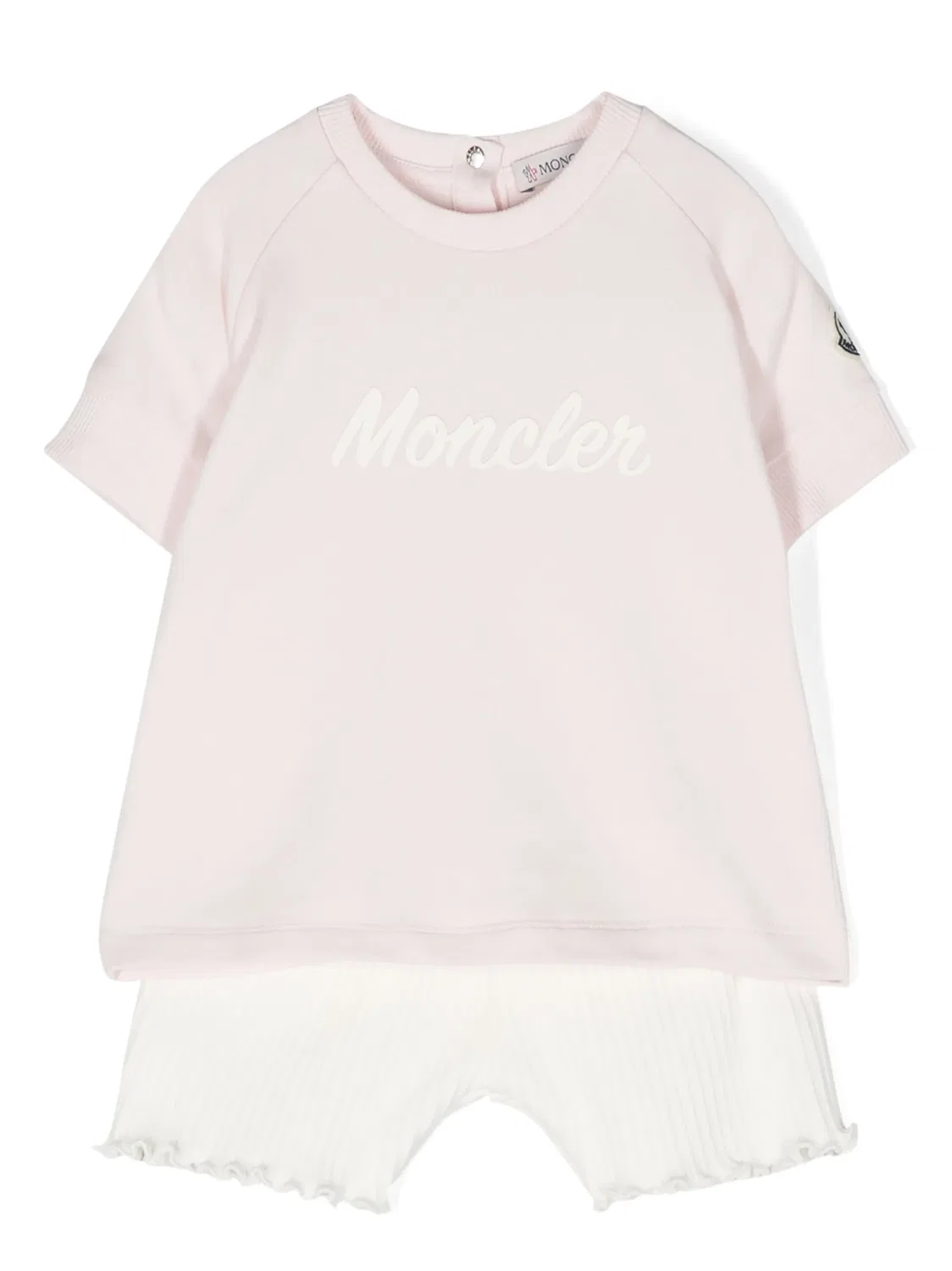 Комплект шорт с логотипом Moncler, белый