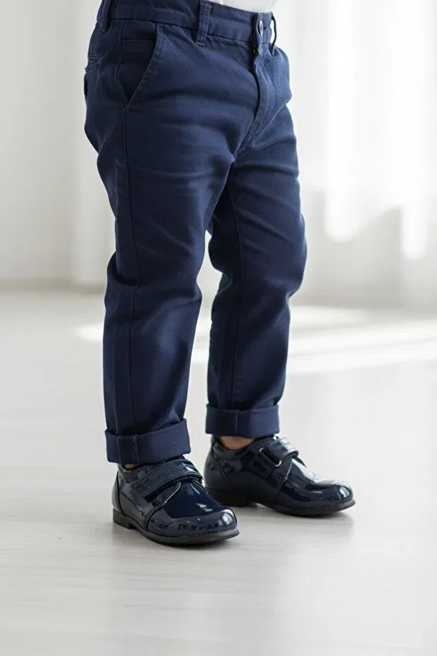 Детские туфли для мальчиков ортопедические Pediashoes, Navy Blue — фото 3