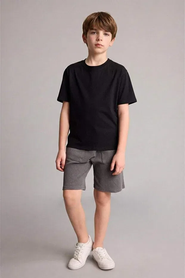 Детские шорты для мальчиков Oversized elastic waist shorts Defacto, Gray-Gr309