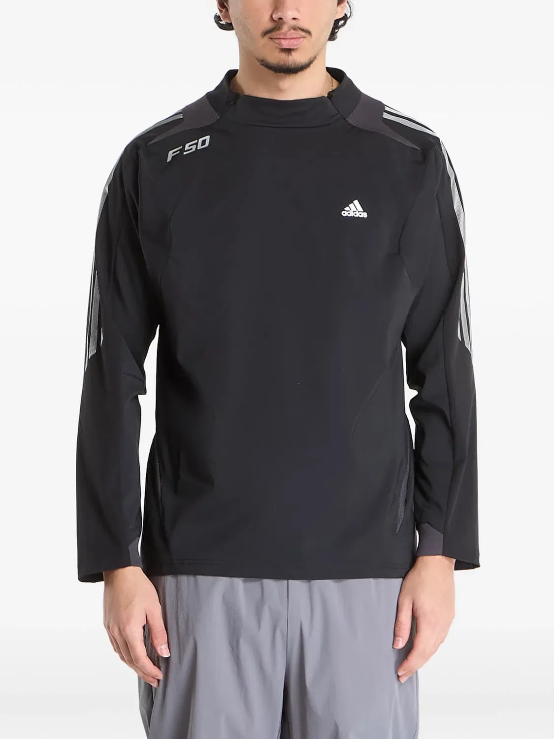 Футболка с логотипом, черная Adidas, черный