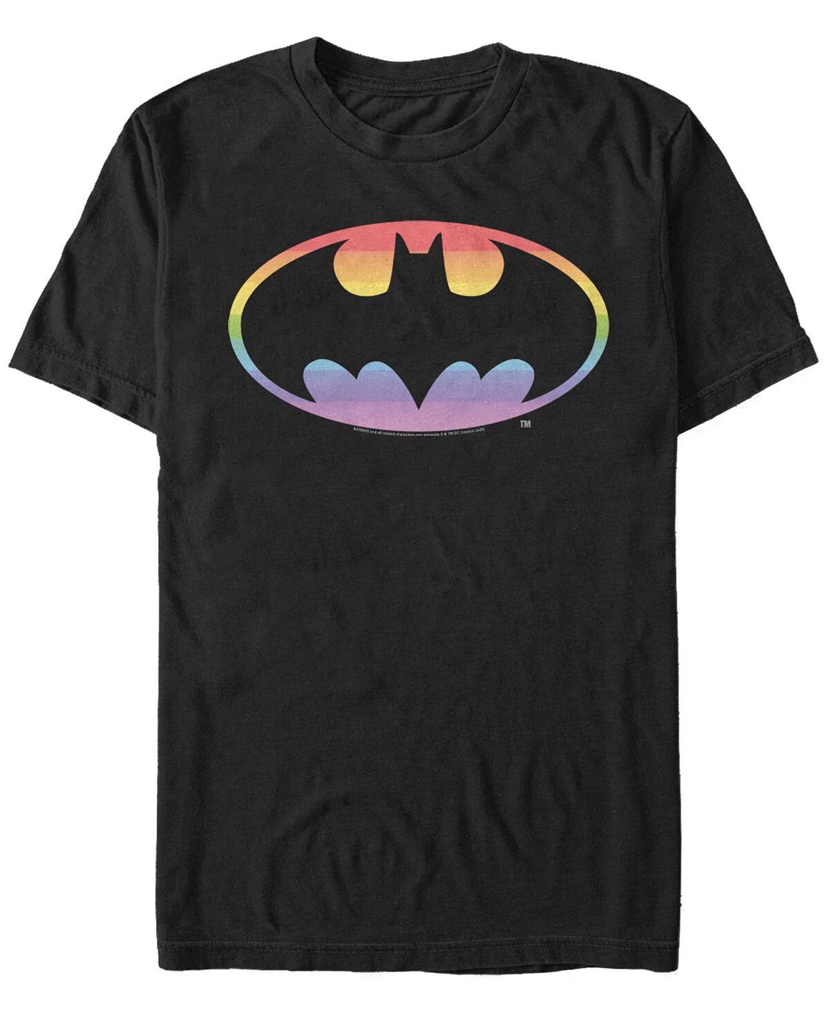 

Мужская футболка с коротким рукавом batman rainbow bat symbol Fifth Sun, черный