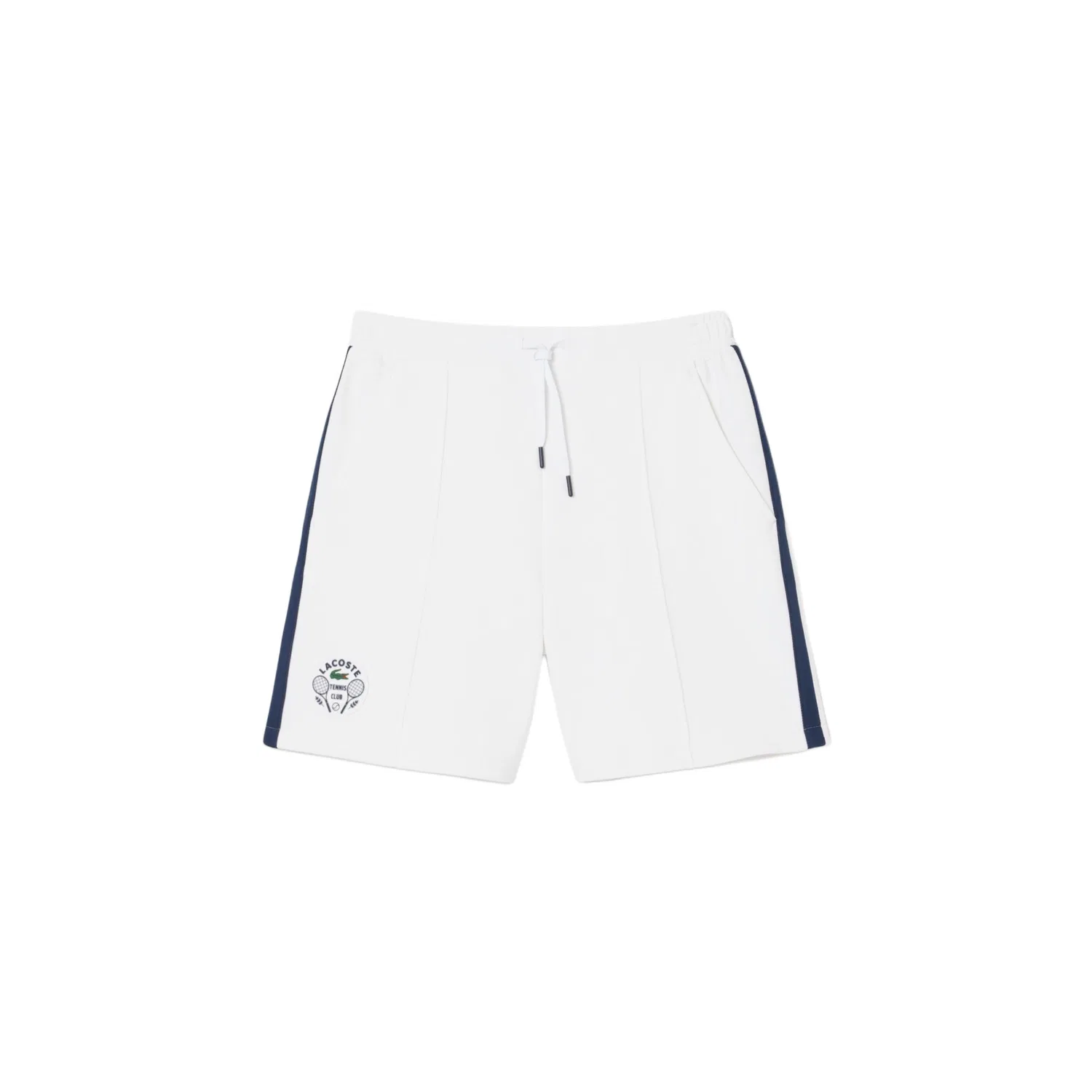Мужские шорты с акцентной нашивкой Heritage Tennis LACOSTE, White/Marine Blue/522