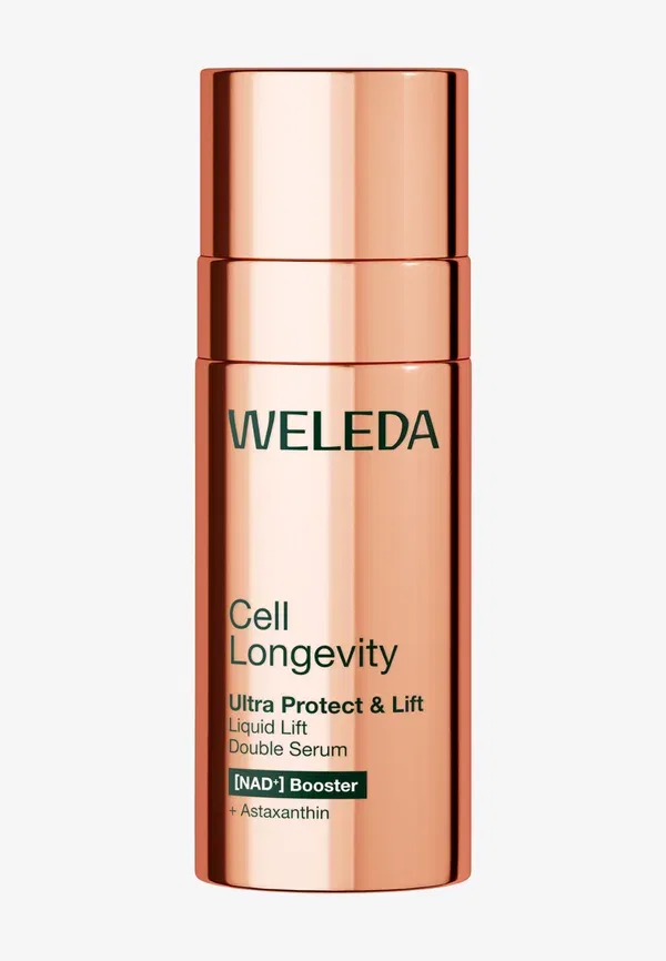 Сыворотка двойного действия для защиты от преждевременного старения Cell longevity ultra protect & lift double serum Weleda 50 мл