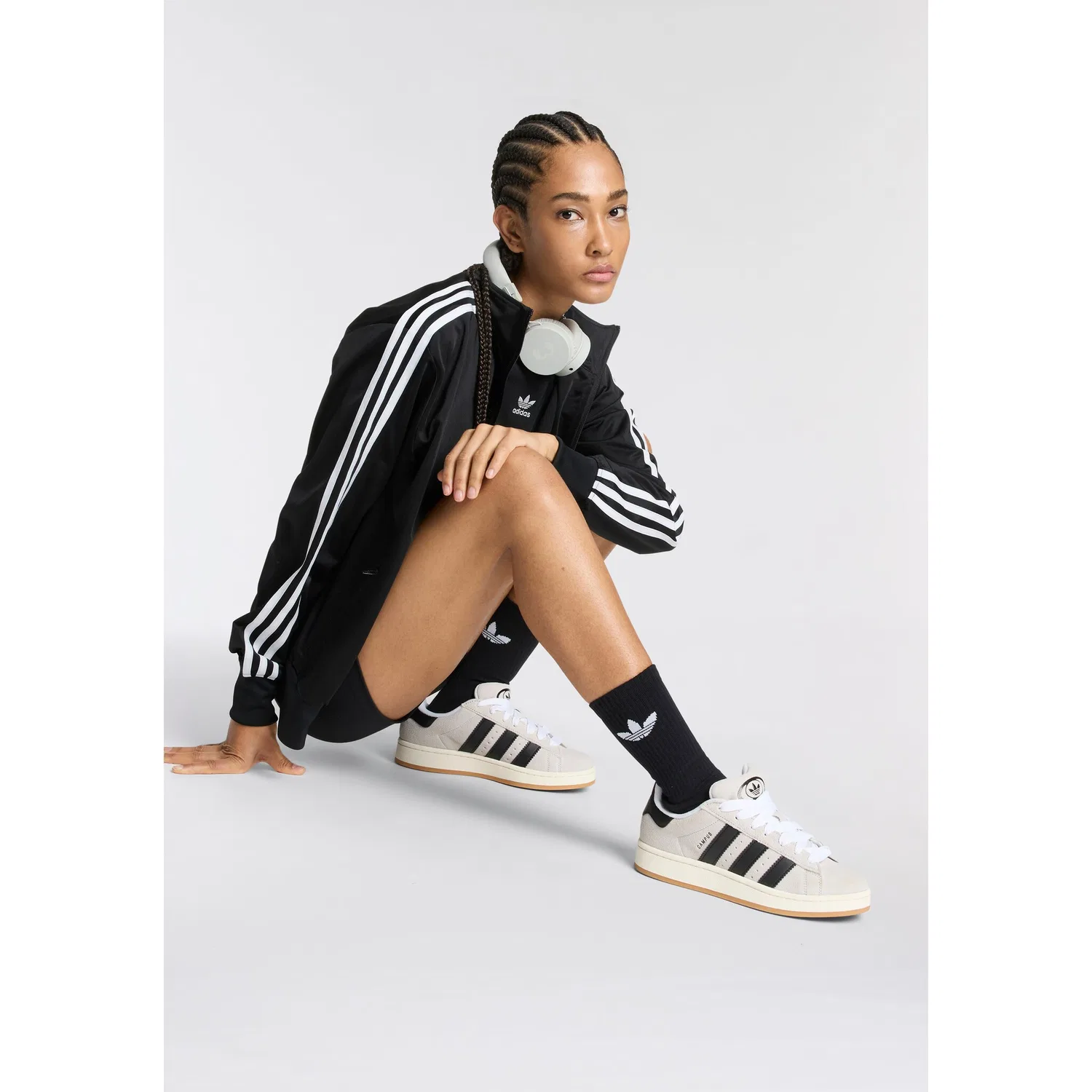 Мужские носки с логотипом Trefoil Adidas Originals, Black — фото 3