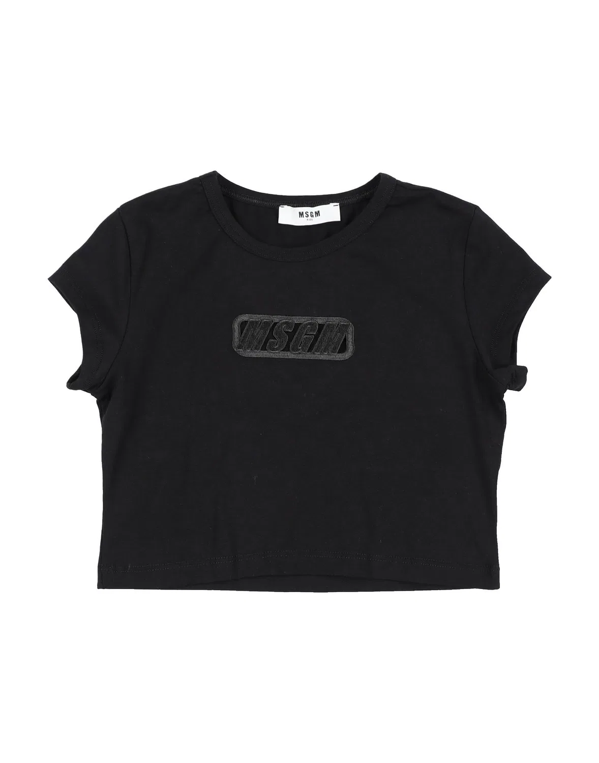 Детская футболка для девочек хлопковая с аппликацией Msgm, черный