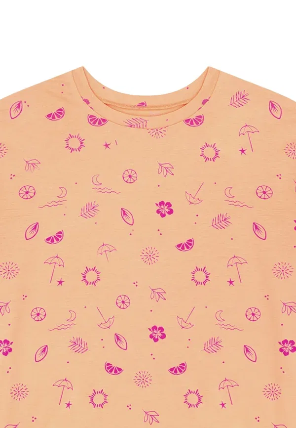 Пижама с принтом Pyjama set Schiesser, Peach — фото 2