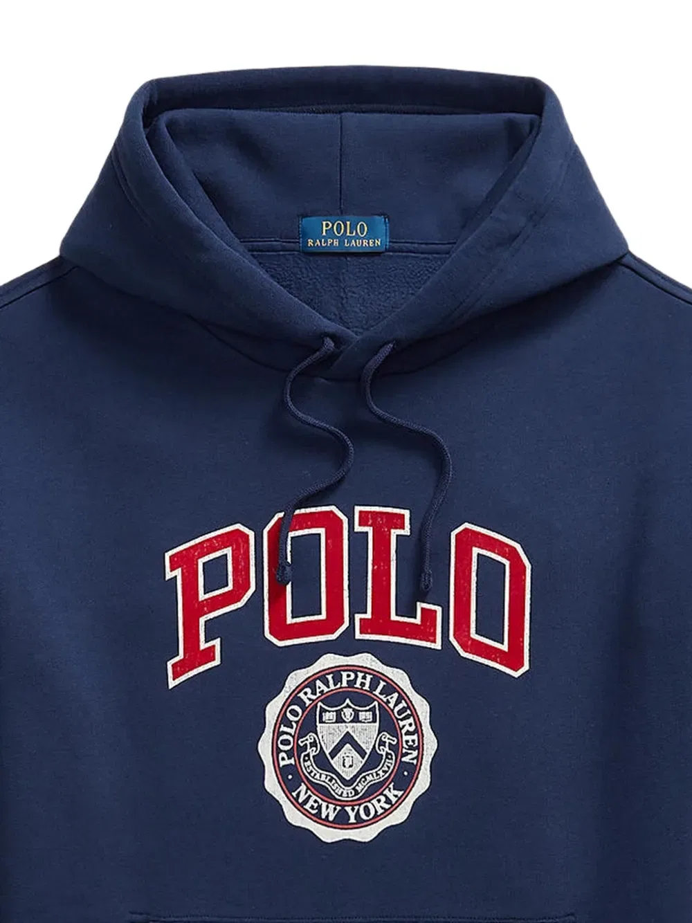 Худи с вышитым логотипом из флиса Polo Ralph Lauren, синий — фото 2