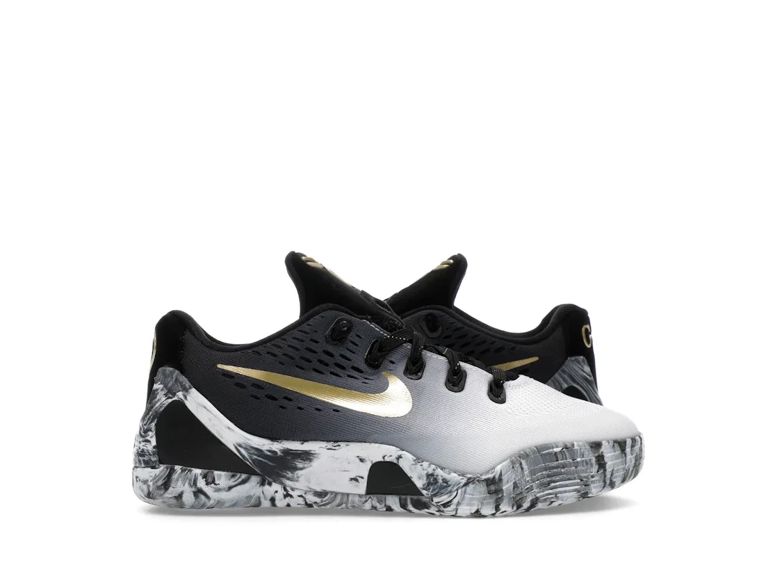 Детские кроссовки для баскетбола Nike Kobe 9 EM Low Mambacita GS, Black/White/Metallic Gold