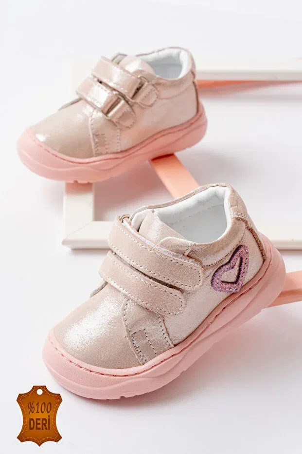 Детские туфли для девочек кожаные с ортопедической стелькой Lina Step, Pink — фото 3