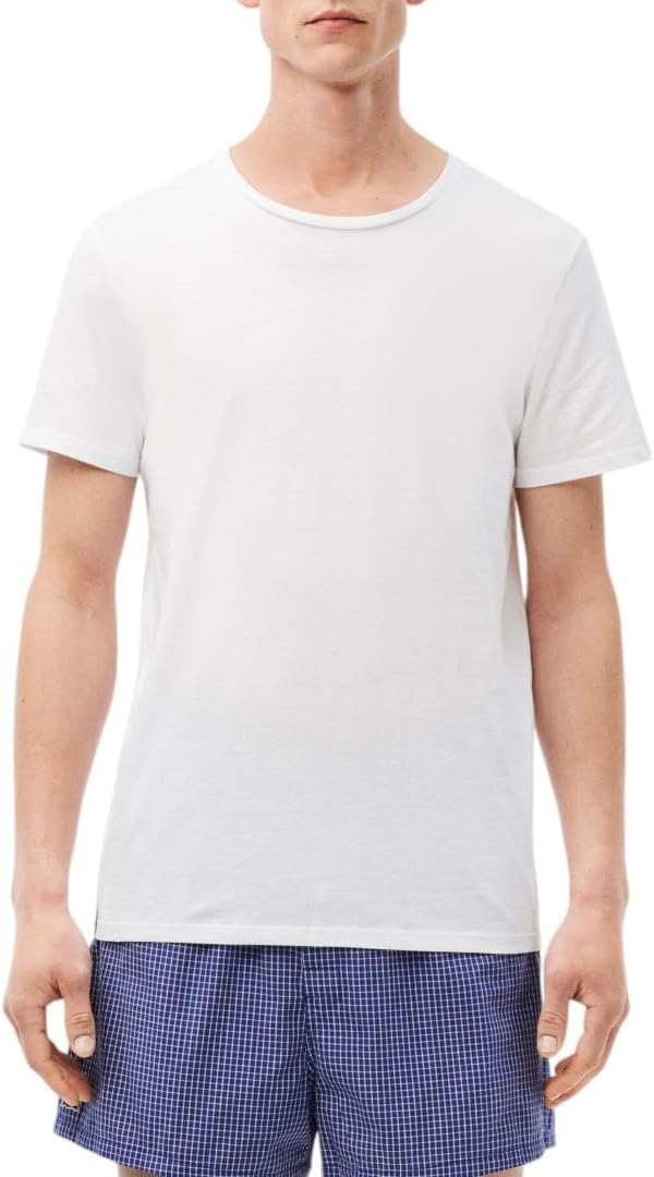 Набор футболок Lacoste Regular Fit Crew Neck, 3 предмета, белый/черный/серый — фото 2