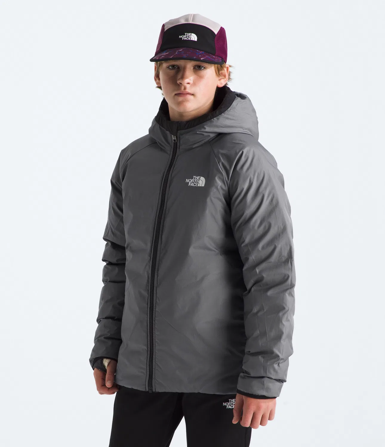 Двусторонняя утепленная куртка с капюшоном Reversible Perrito The North Face, Tnf Black/Smoked Pearl — фото 4
