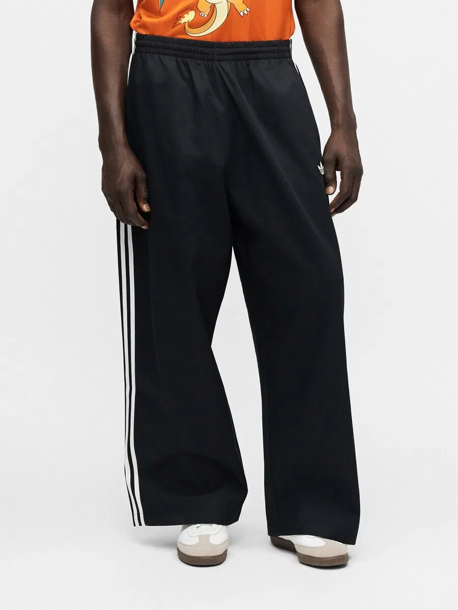 Брюки ADIDAS ORIGINALS свободного кроя, черные — фото 2