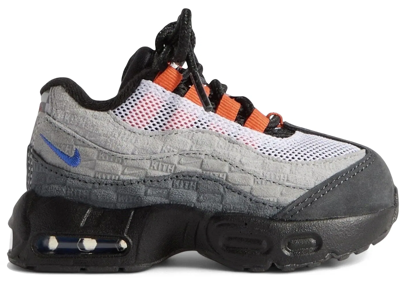 Детские кроссовки Lifestyle Nike Air Max 95 Kith Knicks (TD), Anthracite/Dark Grey/Cool Grey/Stadium Grey/Team Orange/Game Royal