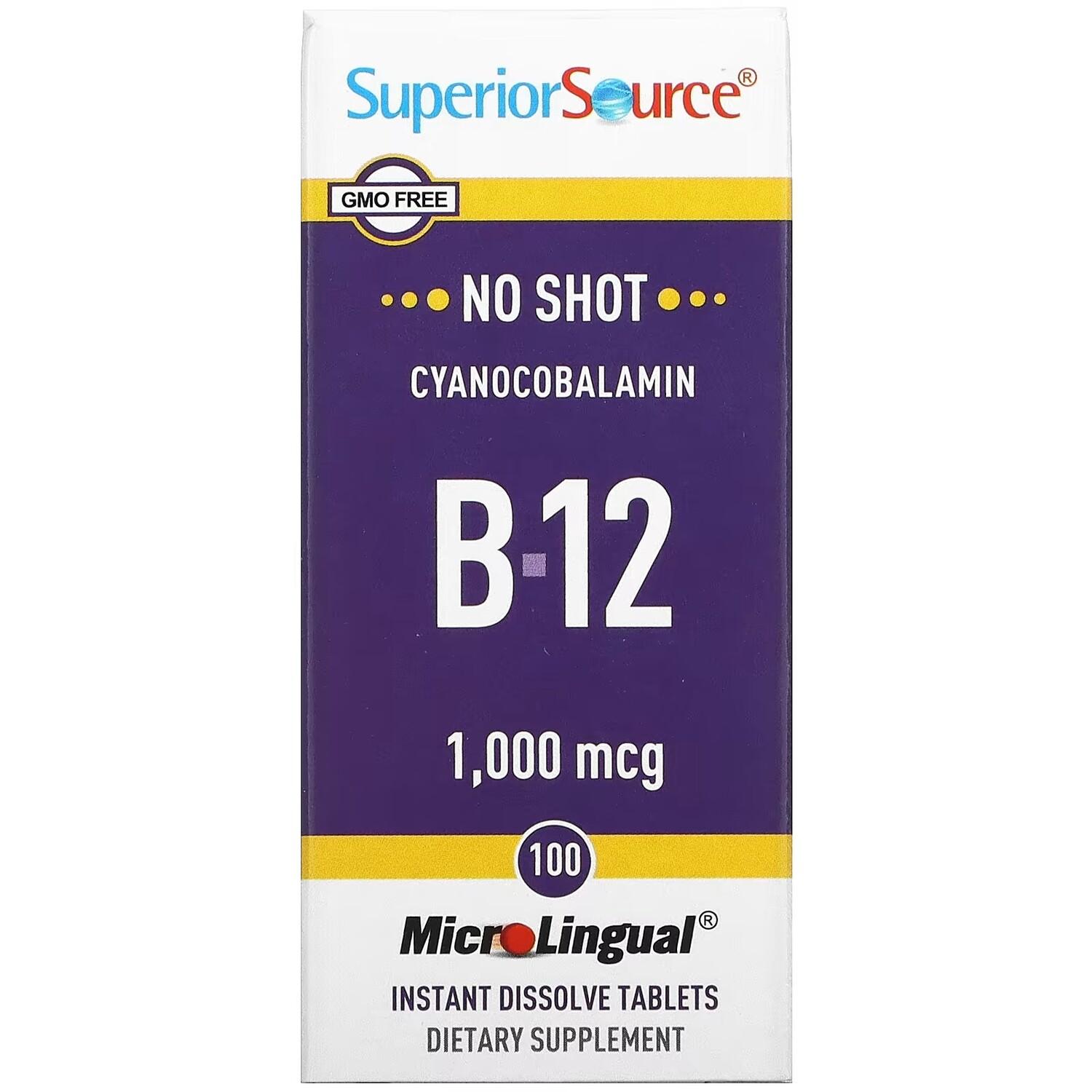 

Цианокобаламин B12 Superior Source, 100 таблеток
