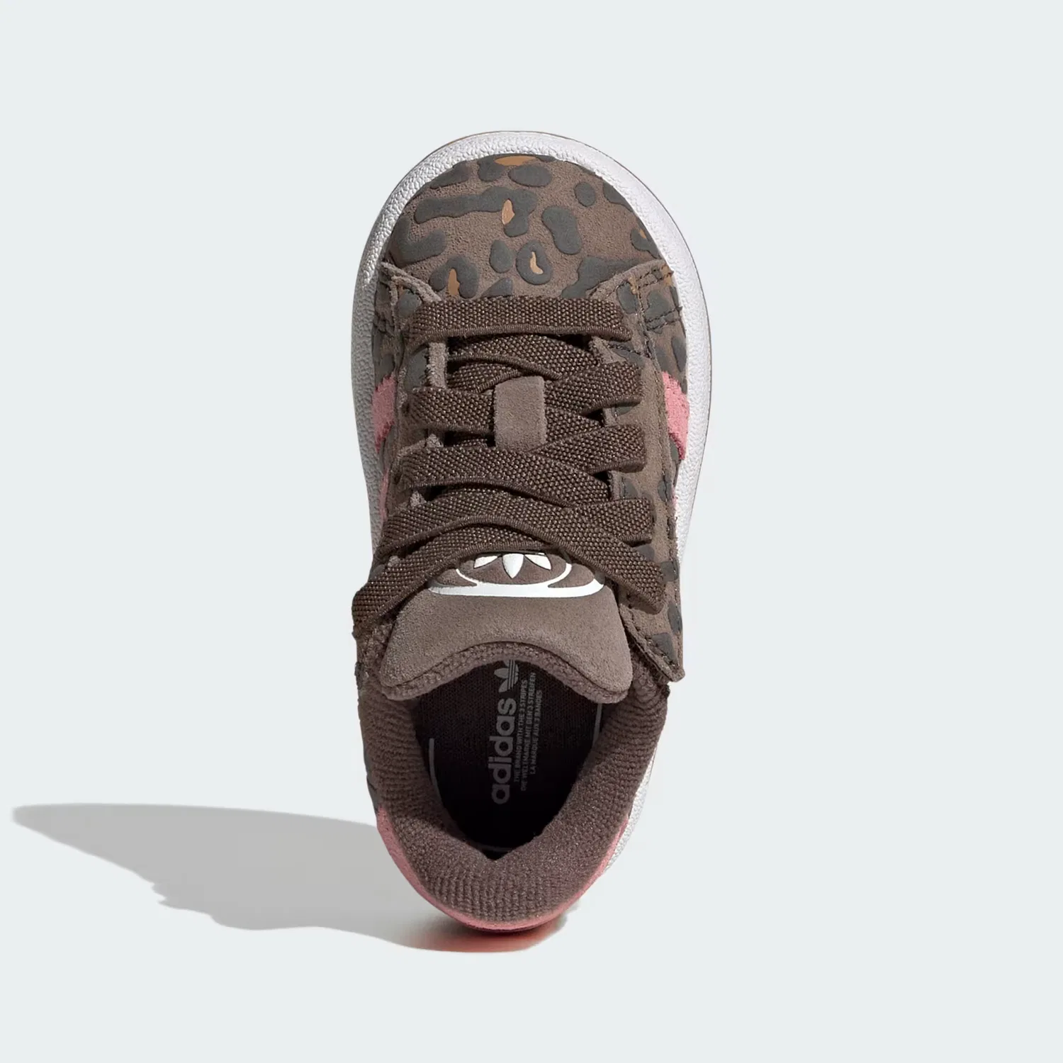 Детские кроссовки на эластичных шнурках Campus 00s Comfort Closure Adidas Originals, Earth Strata/Cloud White/Glow Pink — фото 2