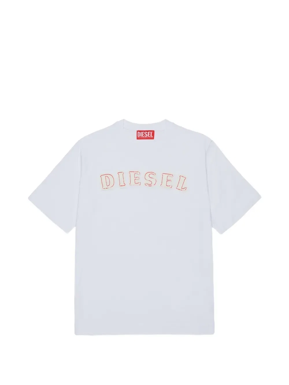Футболка с нашивкой-логотипом Diesel Kids, белый