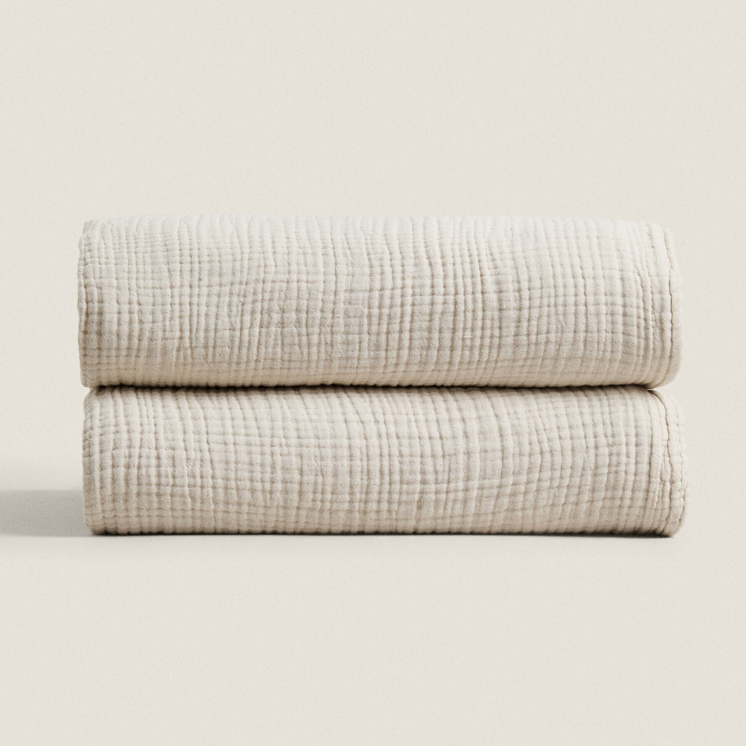 

Плед из хлопкового муслина Zara Home, серый
